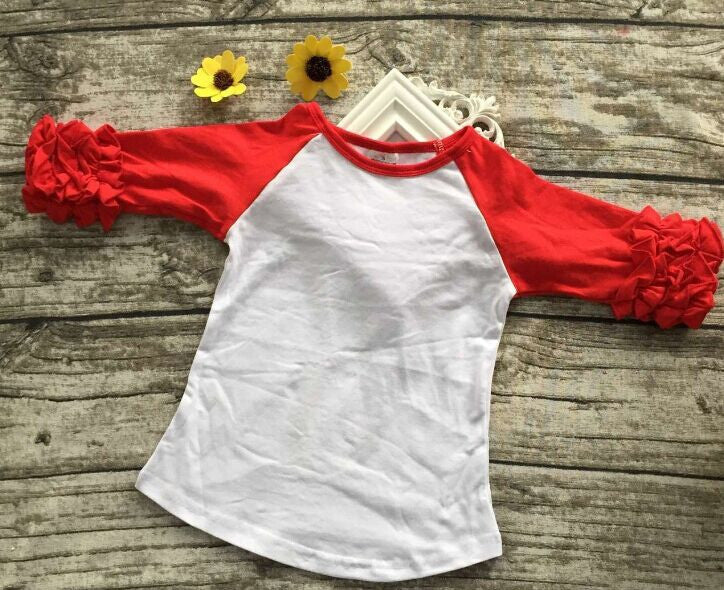 girls clothes o-neck baby girls kids icing ruffle raglan tops shirts girls casual tops fall Autumn top T-shirt - CelebritystyleFashion.com.au online clothing shop australia