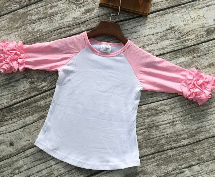 girls clothes o-neck baby girls kids icing ruffle raglan tops shirts girls casual tops fall Autumn top T-shirt - CelebritystyleFashion.com.au online clothing shop australia