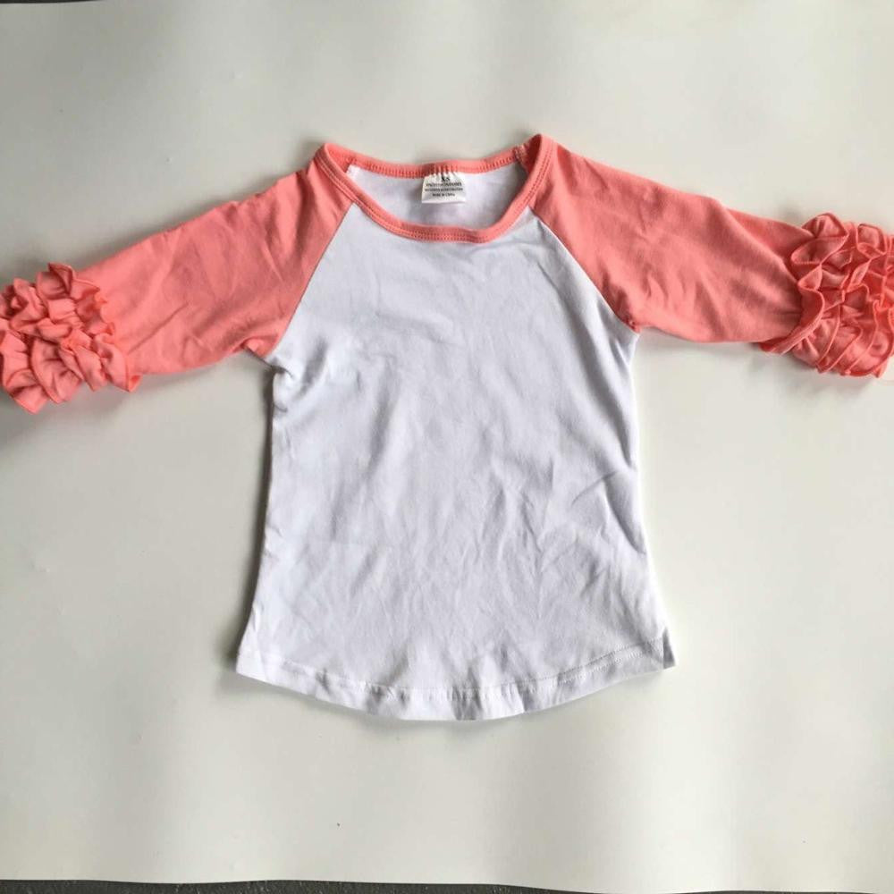 girls clothes o-neck baby girls kids icing ruffle raglan tops shirts girls casual tops fall Autumn top T-shirt - CelebritystyleFashion.com.au online clothing shop australia