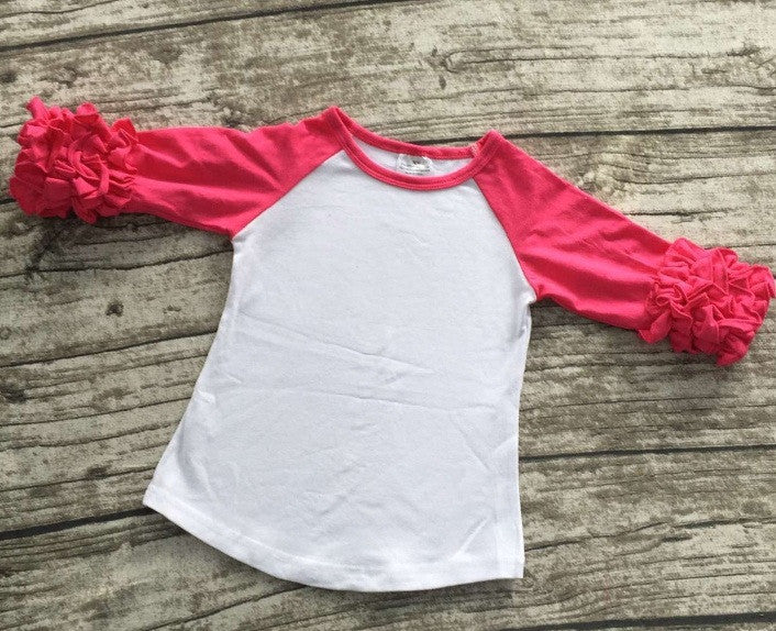 girls clothes o-neck baby girls kids icing ruffle raglan tops shirts girls casual tops fall Autumn top T-shirt - CelebritystyleFashion.com.au online clothing shop australia