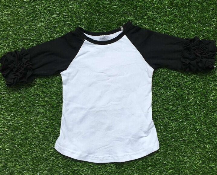 girls clothes o-neck baby girls kids icing ruffle raglan tops shirts girls casual tops fall Autumn top T-shirt - CelebritystyleFashion.com.au online clothing shop australia