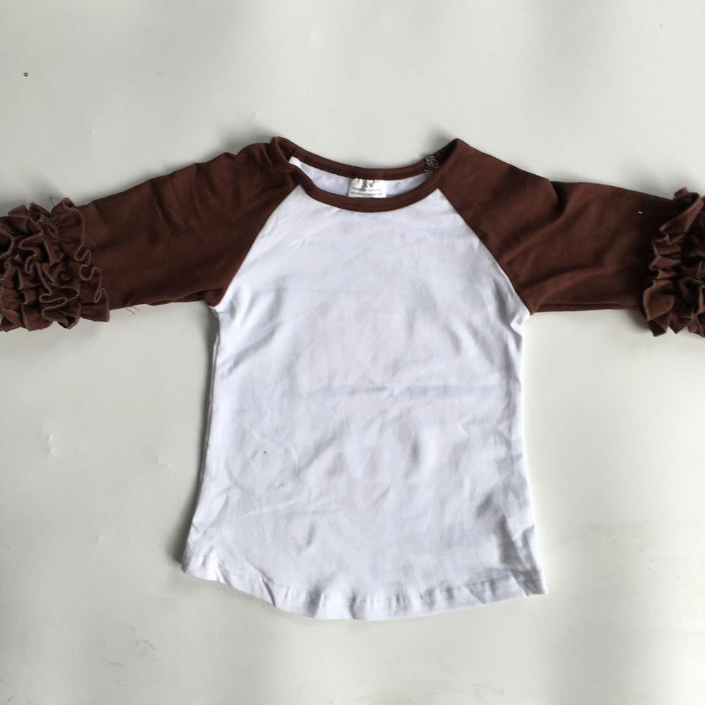 girls clothes o-neck baby girls kids icing ruffle raglan tops shirts girls casual tops fall Autumn top T-shirt - CelebritystyleFashion.com.au online clothing shop australia