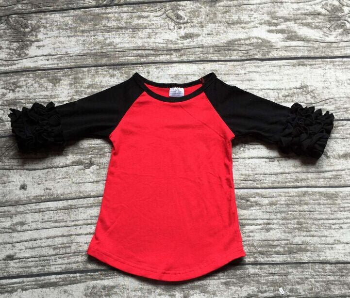 girls clothes o-neck baby girls kids icing ruffle raglan tops shirts girls casual tops fall Autumn top T-shirt - CelebritystyleFashion.com.au online clothing shop australia