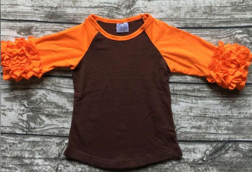 girls clothes o-neck baby girls kids icing ruffle raglan tops shirts girls casual tops fall Autumn top T-shirt - CelebritystyleFashion.com.au online clothing shop australia