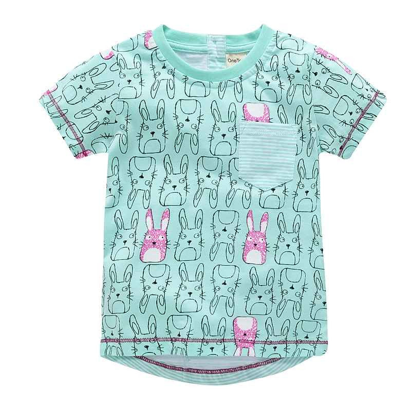 Girl t-shirt big Girls tees shirts children blouse t-shirts kids summer clothes jacket rabbit pink - CelebritystyleFashion.com.au online clothing shop australia