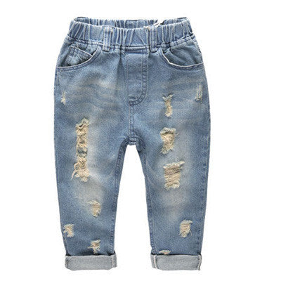 Fashion Denim Pants Boys Ripped Jeans 2-14 Yrs Baby Boys Jeans Kids Clothes Cotton Casual Children's Jeans Kids Trousers SC176 - CelebritystyleFashion.com.au online clothing shop australia