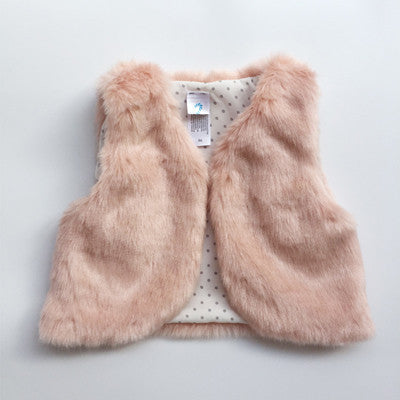 autumn winter Baby sleeveless faux fur vest baby girl winter waistcoat fur vest for baby clothing - CelebritystyleFashion.com.au online clothing shop australia