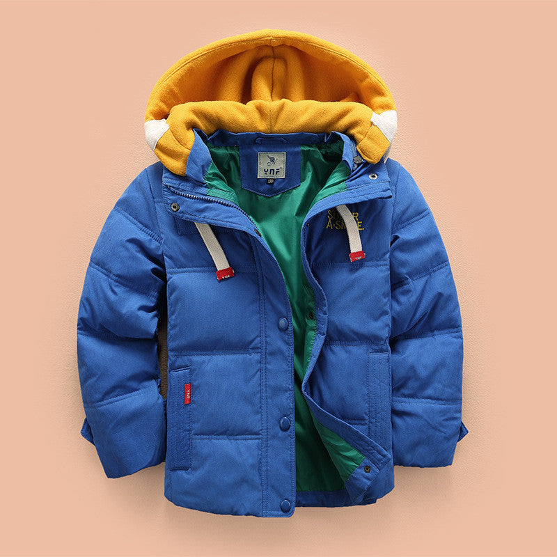 New children Down & Parkas 4-10T winter kids outerwear boys casual warm hooded jacket for boys solid boys warm coats - CelebritystyleFashion.com.au online clothing shop australia