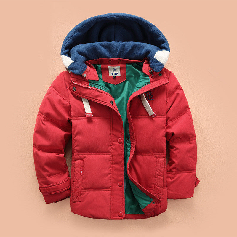 New children Down & Parkas 4-10T winter kids outerwear boys casual warm hooded jacket for boys solid boys warm coats - CelebritystyleFashion.com.au online clothing shop australia