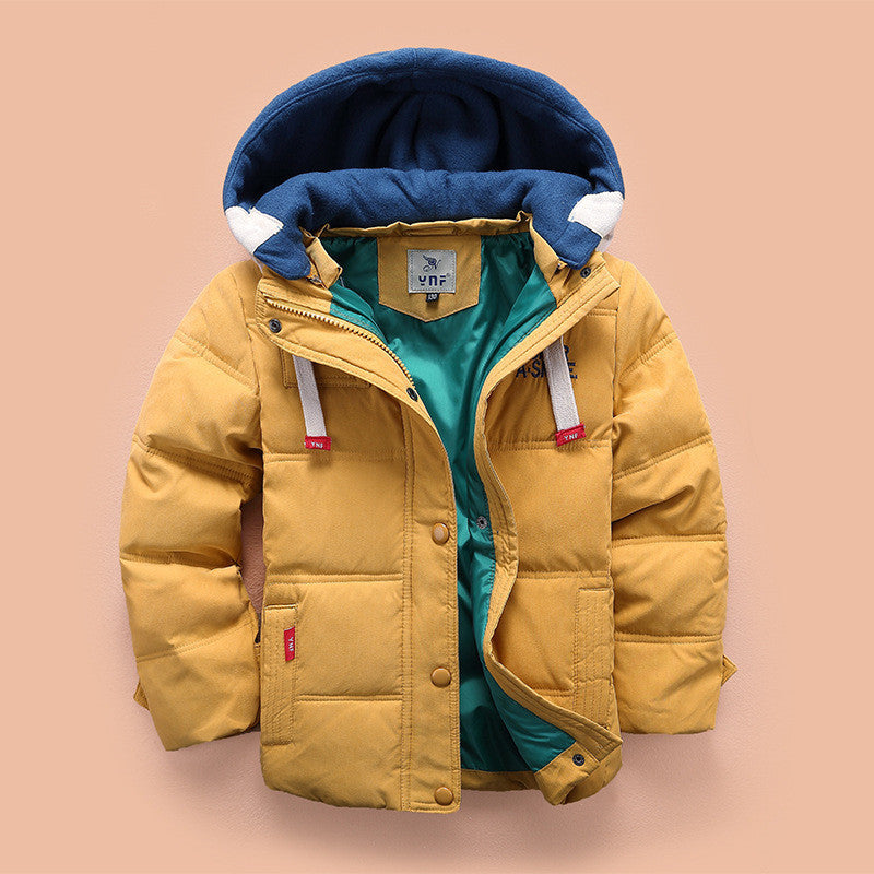 New children Down & Parkas 4-10T winter kids outerwear boys casual warm hooded jacket for boys solid boys warm coats - CelebritystyleFashion.com.au online clothing shop australia