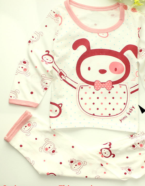 2pcs/set Newborn Baby Clothing Sets for 7-24M Brand kids Clothes 100% Cotton long sleeve base shirt Undershirts pyjamas bears - CelebritystyleFashion.com.au online clothing shop australia