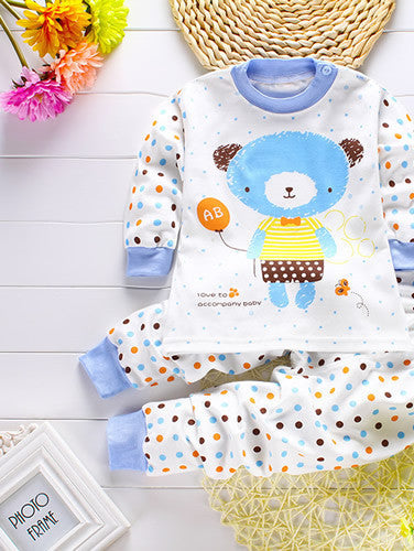 2pcs/set Newborn Baby Clothing Sets for 7-24M Brand kids Clothes 100% Cotton long sleeve base shirt Undershirts pyjamas bears - CelebritystyleFashion.com.au online clothing shop australia