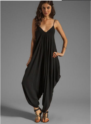 Preself Summer Women's Harem Romper Jumpsuit Coveralls Playsuit with Spaghetti Strap and Deep V-Neck Plus Size S-6XL - CelebritystyleFashion.com.au online clothing shop australia