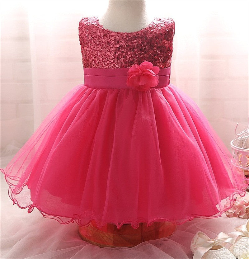 Girl Dress Sequins Pageant Party Baby Kids Clothing Flower Baby Girl Christening Gowns For Princess Toddler Girls Clothes - CelebritystyleFashion.com.au online clothing shop australia