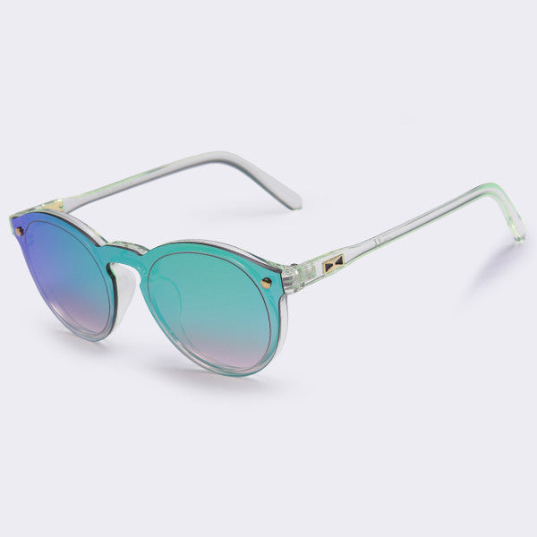 Women Sunglasses Oval Fashion Female Men Retro Reflective Mirror Sunglasses Clear Candy Color Famous Brand Designer Oculos - CelebritystyleFashion.com.au online clothing shop australia