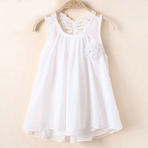 Baby Summer Sundress Kids Girl Chiffon Vest Tutu Dress Sleeveless Dress 2-7Y - CelebritystyleFashion.com.au online clothing shop australia