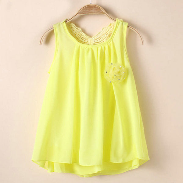 Baby Summer Sundress Kids Girl Chiffon Vest Tutu Dress Sleeveless Dress 2-7Y - CelebritystyleFashion.com.au online clothing shop australia