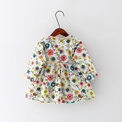 Autumn Baby Girl Dress Cotton Infant Dress Floral Print European Style Autumn Baby Girl Dress Cotton Infant Dress Floral Print European Style
