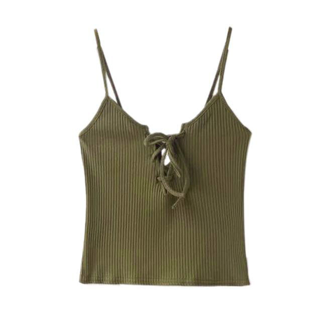 Slay women Harajuku front cross bandage strappy bustier crop top tank bralette brandy melville Camis Good-looking - CelebritystyleFashion.com.au online clothing shop australia