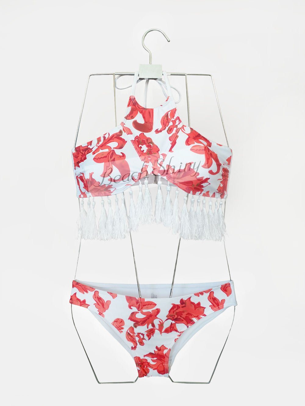 New Women Push Up Bikini Set Vintage Biquini Ruffled Swimsuit Sexy Print Swmwear Beach Swim Wear Bathing Suit with Cap 1835 - CelebritystyleFashion.com.au online clothing shop australia