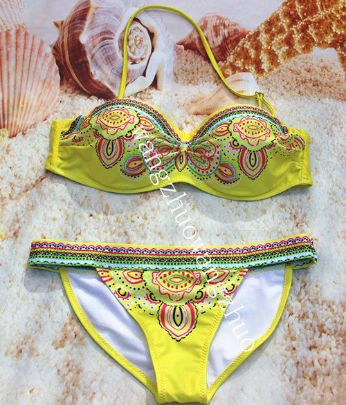 Women Bikini Sexy Padded Top Swimsuit Bikinis Sets Push Up Swimwear Women Biquini beachwear bathing suit - CelebritystyleFashion.com.au online clothing shop australia
