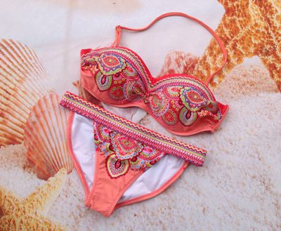 Women Bikini Sexy Padded Top Swimsuit Bikinis Sets Push Up Swimwear Women Biquini beachwear bathing suit - CelebritystyleFashion.com.au online clothing shop australia