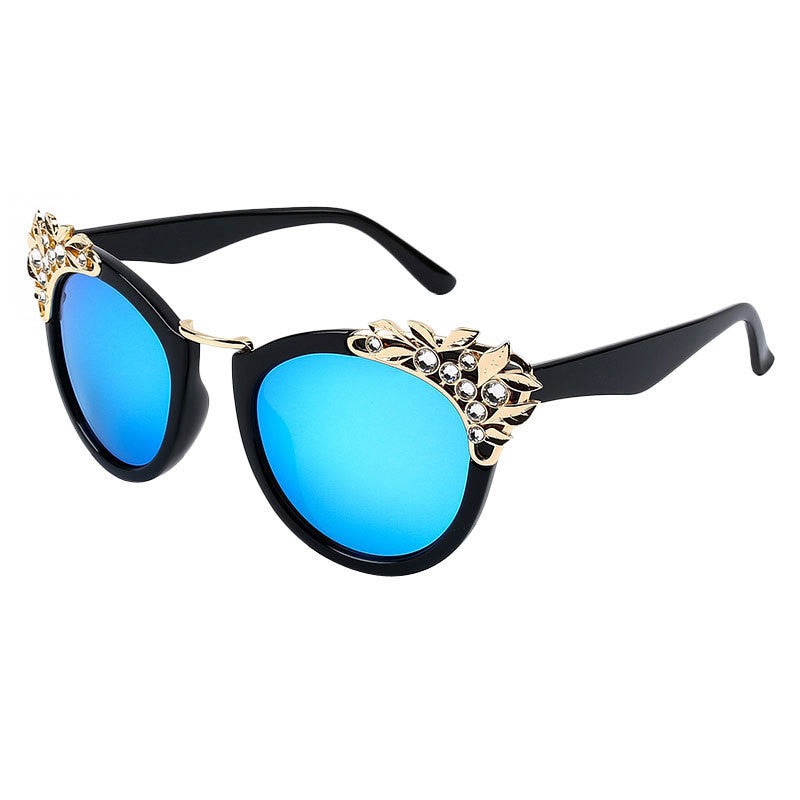New Women Luxury Brand Sunglasses Jewelry Flower Rhinestone Decoration Sun glasses Vintage Shades Eyewear - CelebritystyleFashion.com.au online clothing shop australia