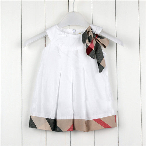 baby dress casual kids clothes fashion bow baby clothing summer style dresses cotton child outfits plaid costumes - CelebritystyleFashion.com.au online clothing shop australia