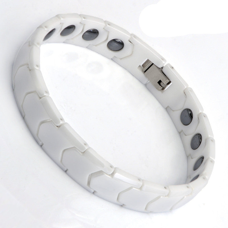 time Black White Bio Elements Energy Ceramic Bracelet Bangle Lovers Magnetic Germanium Health Chain Charms Women Men Jewelry - CelebritystyleFashion.com.au online clothing shop australia