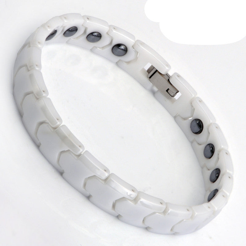 time Black White Bio Elements Energy Ceramic Bracelet Bangle Lovers Magnetic Germanium Health Chain Charms Women Men Jewelry - CelebritystyleFashion.com.au online clothing shop australia