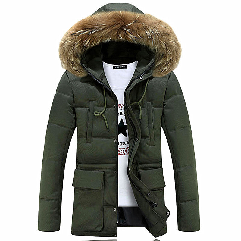 Brand Winter New Men's Solid Long Parkas Fashion Padded Streetwear Casual Overcoat Winter Jacket Men Suit For -20 - CelebritystyleFashion.com.au online clothing shop australia