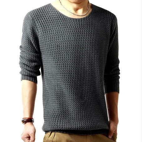 pullover sweater male o-neck sweater spring long sleeved turtleneck sweater knitted men 3 colors SIZE:M-XXL - CelebritystyleFashion.com.au online clothing shop australia