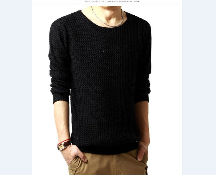Relaxed-fit sweater pullover male winter knitting brand long sleeve with v-neck fitted sweater jersey size M-XXL - CelebritystyleFashion.com.au online clothing shop australia