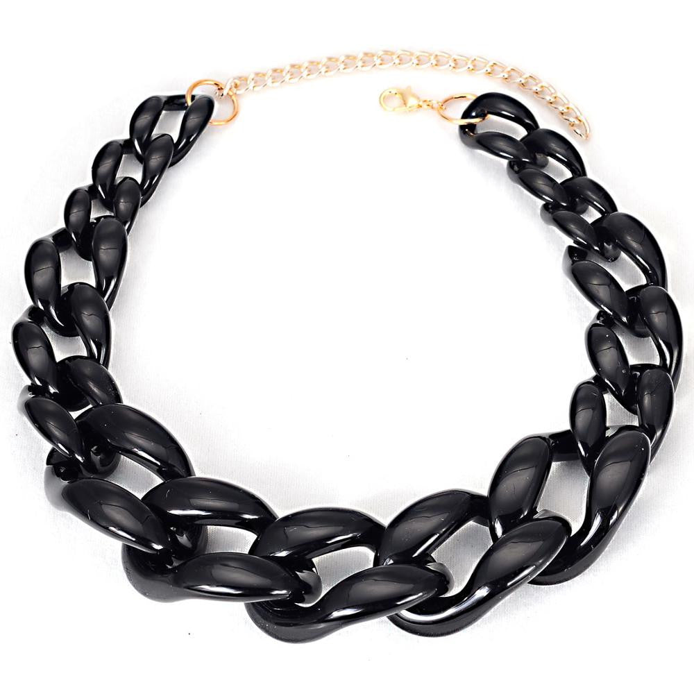 Unique designed big resin chain necklace colar linked choker and necklaces for women necklaces N1447 - CelebritystyleFashion.com.au online clothing shop australia