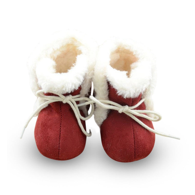 New Cozy Baby Shoes 3 Colors Winter Baby Girl Tie Up Booties Newborn Toddlers Kid Cozy Crib Shoes - CelebritystyleFashion.com.au online clothing shop australia