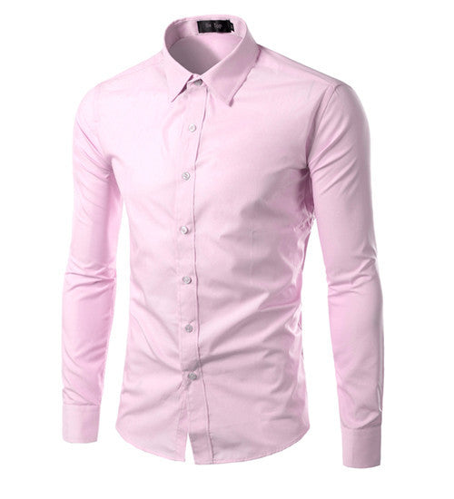 Brand Dress Shirts Mens Striped Shirt Slim Fit Chemise Homme Long sleeve Men Shirt Heren Hemden Slim Camisa Masculina - CelebritystyleFashion.com.au online clothing shop australia