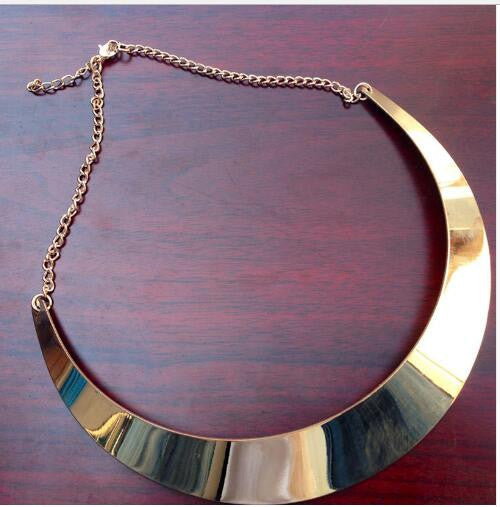 Gold metal on sale choker necklace