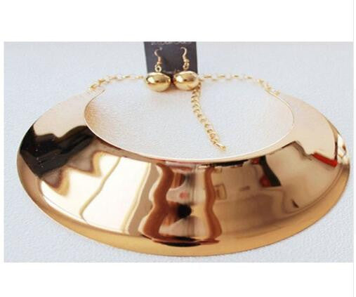 Fashion Jewelry Gold Chain Smooth Metal Choker Necklaces For Women Bijoux Collier Ras Du Cou Chunky Statement Necklace - CelebritystyleFashion.com.au online clothing shop australia