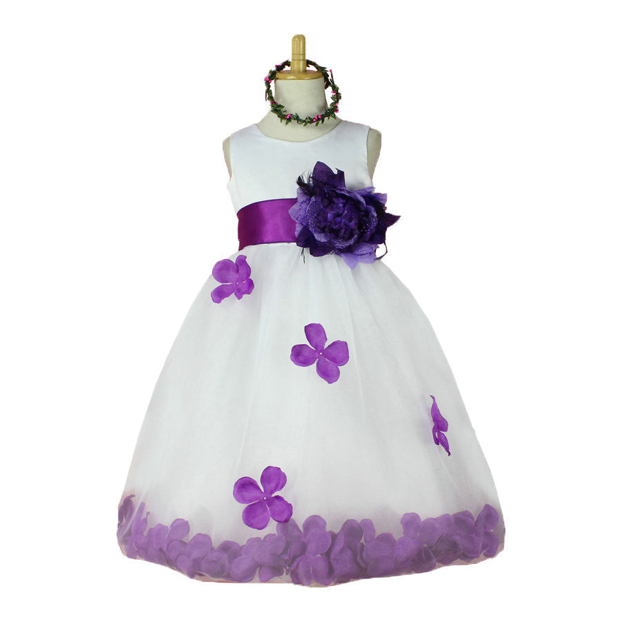 Girls Bridesmaid Dress Rose Petal Hem Cute Princess Tutu Dress Girls Clothing Sets Wedding Birthday Vestidos - CelebritystyleFashion.com.au online clothing shop australia