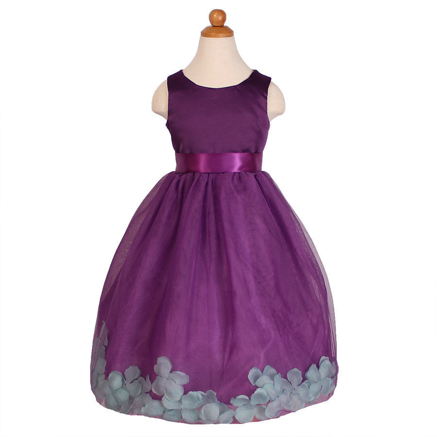 Girls Bridesmaid Dress Rose Petal Hem Cute Princess Tutu Dress Girls Clothing Sets Wedding Birthday Vestidos - CelebritystyleFashion.com.au online clothing shop australia