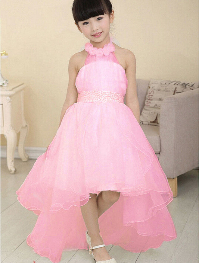 New Summer Baby Girls Party Dress Evening Wear Long Tail Girls Clothes Elegant Flower Girl Dress Kids Baby Dresses - CelebritystyleFashion.com.au online clothing shop australia