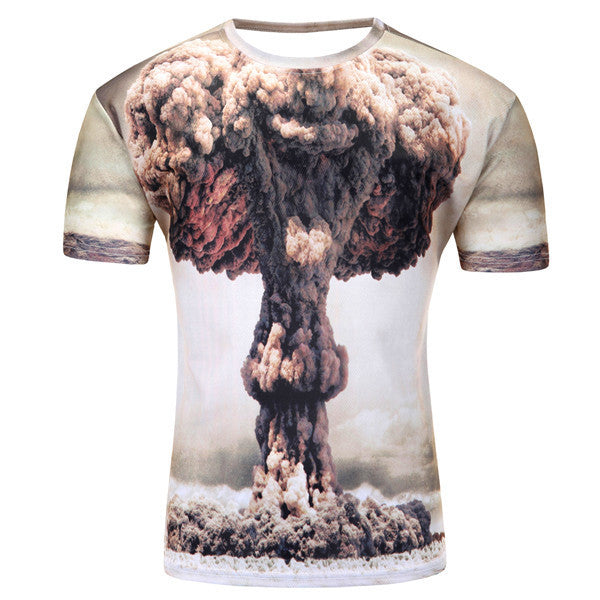 Men Fashion 3D Animal Creative T-Shirt, Lightning/smoke lion/lizard/water droplets 3d printed short sleeve T Shirt M-4XL - CelebritystyleFashion.com.au online clothing shop australia