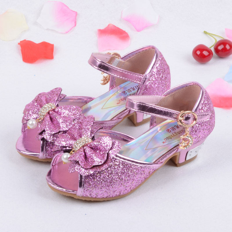 Children Princess Sandals Kids Girls Wedding Shoes High Heels Dress Shoes Party Shoes For Girls Pink Blue Gold B004 - CelebritystyleFashion.com.au online clothing shop australia