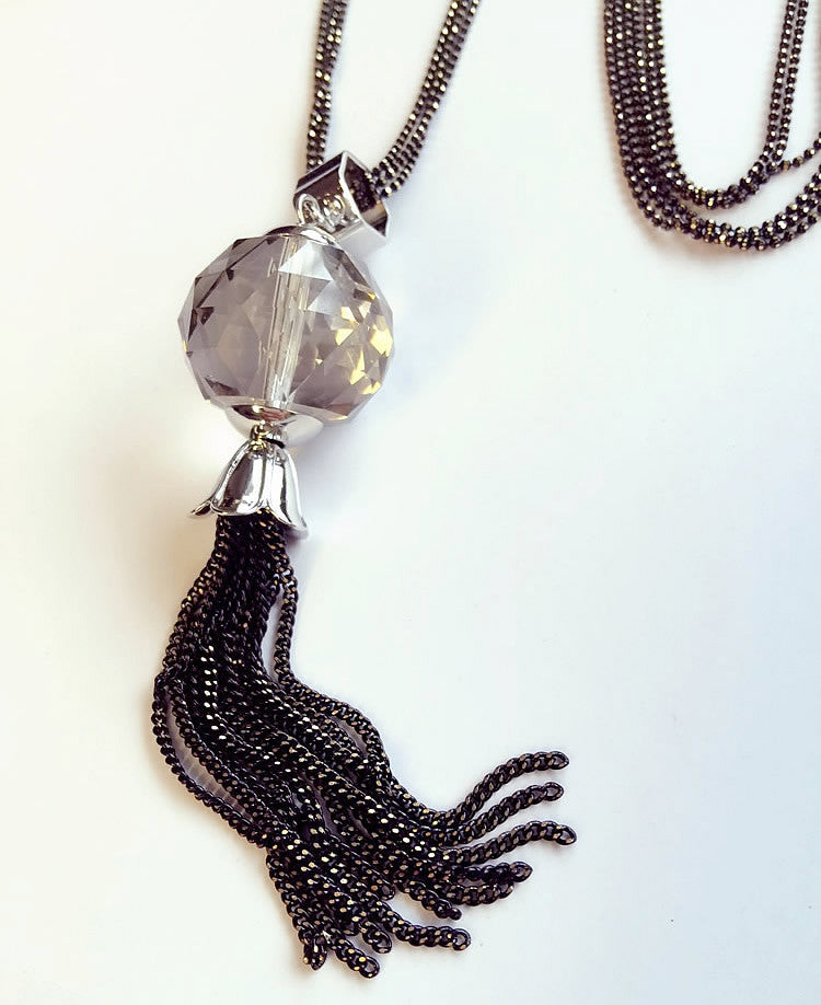 Women Pendant Necklaces The Big Drop Long Paragraph Sweater Chain All-match Decorative Crystal Necklace Pendant - CelebritystyleFashion.com.au online clothing shop australia