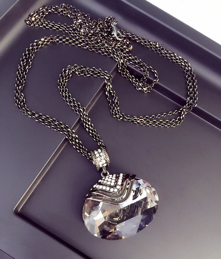 Women Pendant Necklaces The Big Drop Long Paragraph Sweater Chain All-match Decorative Crystal Necklace Pendant - CelebritystyleFashion.com.au online clothing shop australia