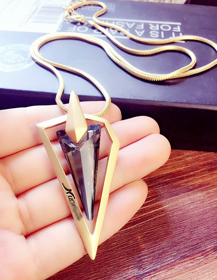 Women Pendant Necklaces The Big Drop Long Paragraph Sweater Chain All-match Decorative Crystal Necklace Pendant - CelebritystyleFashion.com.au online clothing shop australia