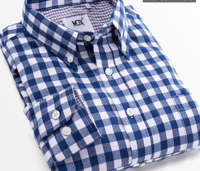 New Fashion Fall Winter Men Casual Plaid Shirt Long Sleeve Slim Fit Flannel Man Clothes Mens Shirts (Many Colors Available) - CelebritystyleFashion.com.au online clothing shop australia