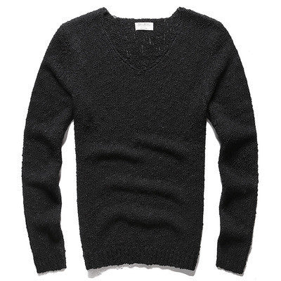 Pullover Men V neck Sweater Men's Brand Slim Fit Pullovers Casual Sweater Knitwear Pull Homme High Quality New Fashion - CelebritystyleFashion.com.au online clothing shop australia