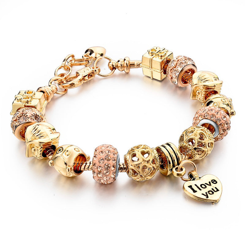 Selling Heart Charm Bracelets & Bangles Gold Bracelets For Women DIY Pulsera Famous Brand Jewellery SBR150074 - CelebritystyleFashion.com.au online clothing shop australia