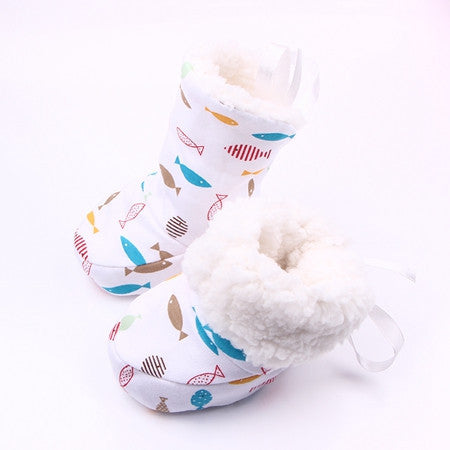 Fashion Winter Baby Boys Girls Cotton Shoes Plush Warm Shoes First Walkers Boots For 0-12 Months - CelebritystyleFashion.com.au online clothing shop australia